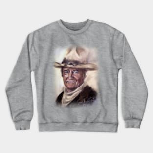 John Wayne Portrait in Pastels Crewneck Sweatshirt